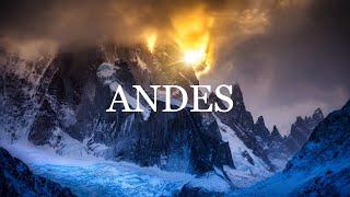 4K High Quality Video of Andes Mountain Range South America - Beautiful Piano Music