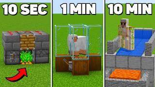 Minecraft Farms in 10 SECONDS, 1 MINUTE & 10 MINUTES!