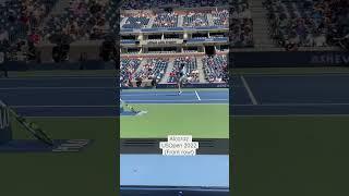 Alcaraz during US Open 2022 front row view