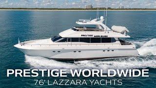 2019 76' Lazzara "Prestige Worldwide" for Sale | 26 North Yachts