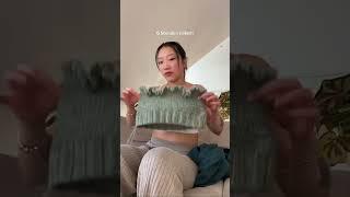 Mermaid flower top🫶 ig:xinting.wang_ #crochet #häkeln