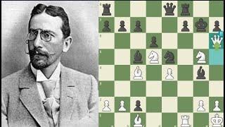 The first down-a-rook-in-the-starting-position game in the chess history - Tarrasch vs Romberg