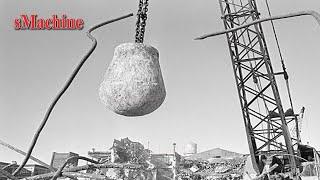 Fastest Building Demolished By Crane Wrecking Ball - Amazing Construction  Demolition Skill
