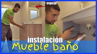  COMO INSTALAR un MUEBLE DE BAÑO y ESPEJO | Detalles para instalación suspendido