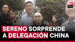 APEC Perú 2024: sereno de Miraflores sorprende a delegación china hablando en su mismo idioma