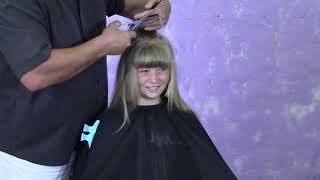 pretty , young blond girl long hair cut short #longtoshort haircut #pixiecut #hair chopped off