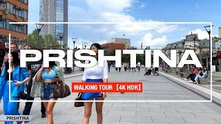 PRISHTINA, KOSOVA - Walk through Prishtine City Center, Capital City of Kosovo (4K HDR)