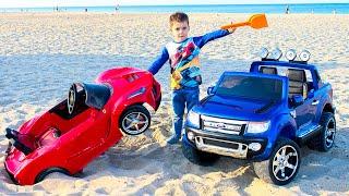 Artem Plays Toys Funny Stories for kids video for kids Ride on Cars