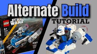 LEGO Star Wars Captain Rex's Gunship ALTERNATE BUILD Tutorial - Captain Rex's Y-Wing (Set #75391)