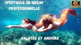 Nage en mer de sirène professionnelle ( Mermaid )