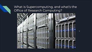 2020 Seminar Series: Intro to Supercomputing