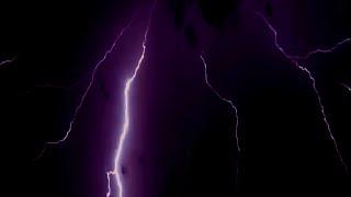 Purple Thunderstorm Heavy Lightning Background Video Effects HD