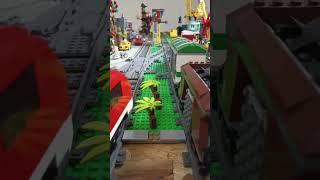 Play the Lego Trains #lego #train #bricktrain #legotrain #play #crossing #legocity #railway #fyp #rc