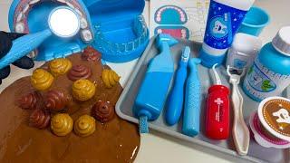 [Toy asmr]POOP Tooth Treatment Toy Asmr똥 이빨 치료하기 의사놀이 충치치료Melissa&Doug Doctor Toy