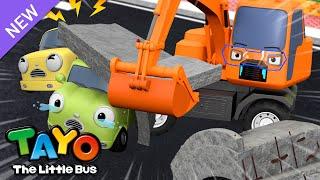 Mega & Hank! Save the City! | Strong Heavy Vehicle Rangers | Tayo Heavy Vehicles | Song for Kids