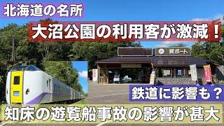 観光客が4分の1に•••大沼公園に何が！？鉄道にも大きな影響！知床遊覧船事故がこんなところまで！？