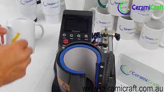 How to use an 11oz pneumatic sublimation mug press with a polymer mug.