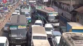 Incredible traffic in Dhaka, Bangladesh in HD, 2014, part 1