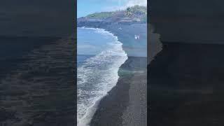 Pebbles Beach on the Big Island of Hawaii #travel #hawaii #bigisland #beach #blacksandbeach