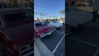 1966 Chevy Chevelle And Pontiac GTO Idling at Pavilions Rock and Roll Car Show