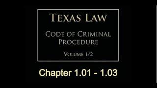 Texas Code of Criminal Procedure 1.01-3