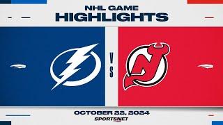 NHL Highlights | Lightning vs. Devils - October 22, 2024