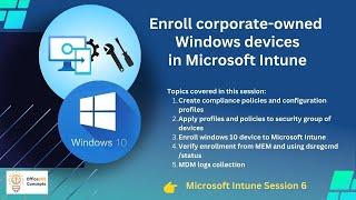 Enroll Windows 10 devices in Microsoft Intune, Enroll corporate device intune