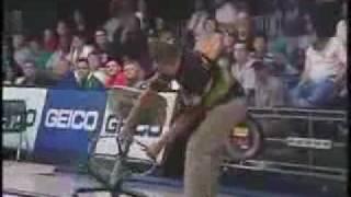 Bowling strike over the chair