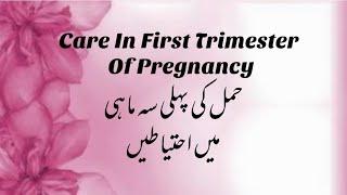 Care In First Trimester Of Pregnancy | Pregnancy Care In First Trimester | Care In First Trimester