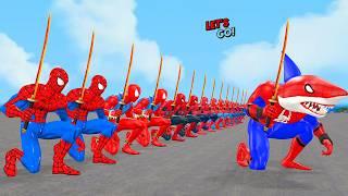 Siêu nhân nhệnSpider Man family story rescue the Spider man best team from Joker vs Shark spider