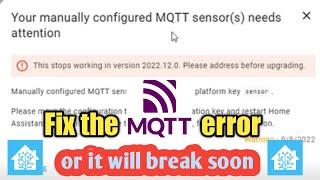 #41 How to Fix the Manual MQTT errors in Home Assistant  vccground