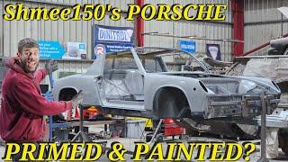 PAINTING PANELS & PRIMING Shmee150's Financial Disaster! HUGE MILESTONES - Porsche 914 Restoration