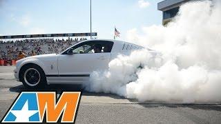 AM2015 the AmericanMuscle Car Show: Ford Mustang Burnout Competition!