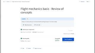 basis Review of concepts | Coursera Fundamentals of Flight mechanics Specialization 2024