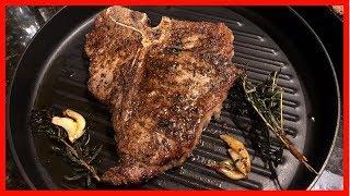 Cooking the Best T Bone Steak on the Stove & Oven |  Pan seared, butter basted and Baked