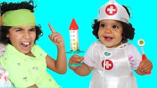 Doctor Baby Amira Pretend Play Checkup Sami| Funny Kids Video