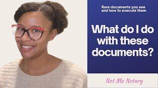 Rare Documents and How to Execute Them & an Update on the New 1003 Loan Application | #NotMeNotary