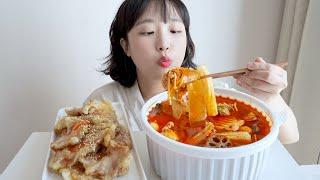 꿔바로우 땡기는 날 마라수혈마라탕 먹방! 이것저것 토핑  잔뜩 넣음️REALSOUND MUKBANG | maratang :D