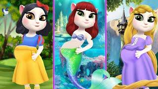 Disney Princesses Pregnant || Snow White / Ariel / Rapunzel || My Talking Angela 2