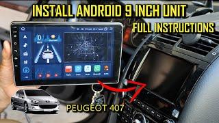 Install 9 inch Android Tablet Dedicated for Peugeot 407