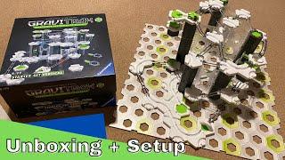 GraviTrax PRO Starter-Set Vertical Unboxing + Setup (HUGE!) - GraviTrax Marble Run