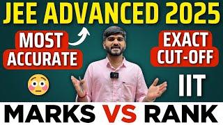 JEE Advanced 2025 Marks vs Rank Accurate| IIT JEE Advanced Expected Cut Off 2025 #jeeadvanced2025