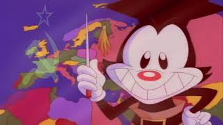 Yakko's World but everytime a (former) communist country is mentioned the soviet anthem plays