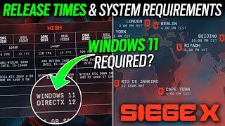 Release Times & New System Requirements for PC & Console, Windows 11? - 6News - Rainbow Six Siege X