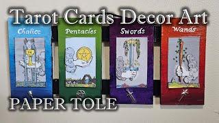 Tarot Cards Décor Art, Paper Tole, Pagan Crafting