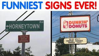 FUNNIEST & DUMBEST Signs That You Must See...