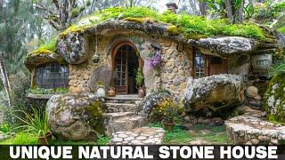 Unique natural stone houses blend with nature