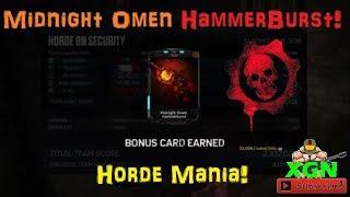 Gears of War 4 how to unlock Midnight Omen Hammerburst skin, Horde Mania gameplay on Security!