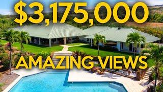 Hawaii Real Estate Luxury Home Tour $3,175,000 House with a Pool and Ocean Views