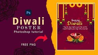 Diwali Poster Design In Photoshop For Social Media | creative Diwali Poster Design 2024